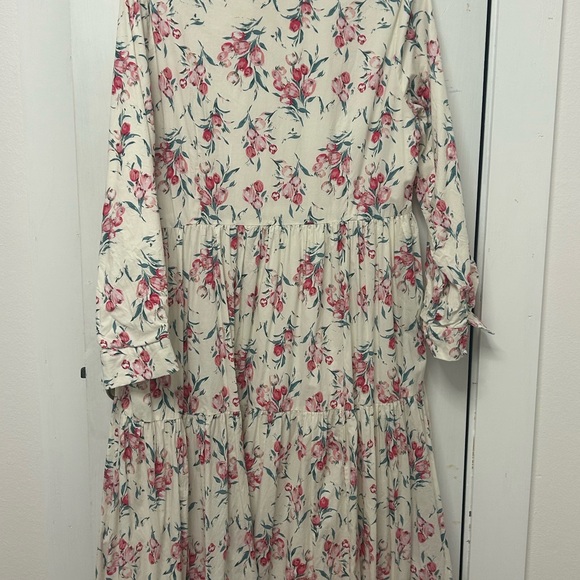 Dainty Jewells Floral Long Sleeve Dress - Pink and Cream - Picture 2 of 7